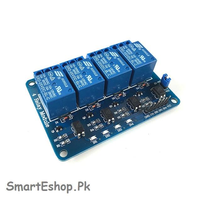 5V 4 Channel Relay Module 4-channel Relay Control Board For ArduinoRelay Module With Optocoupler Relay Output 4 Way - SmartEshop.Pk