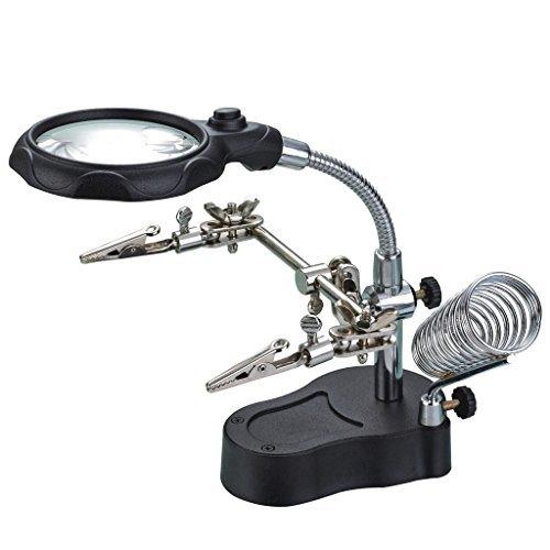 Helping Hand Soldering Iron Stand Helping Hand vise Clamp Tool Magnifying Glass - SmartEshop.Pk