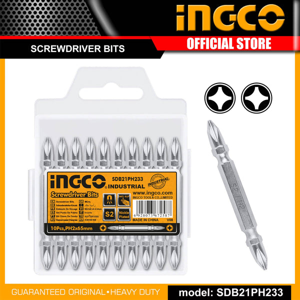 Ingco SDB21PH233 1 pcs Magnetic Double Ended Screwdriver Bits Set PH2 IHT