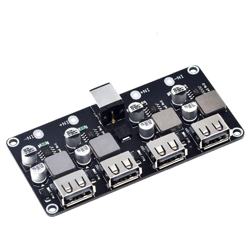 4Bit USB DC-DC Step Down Power Supply Module Buck QC2.0 QC3.0 Charger Module 24W 4-Channel Voltage Converter - SmartEshop.Pk