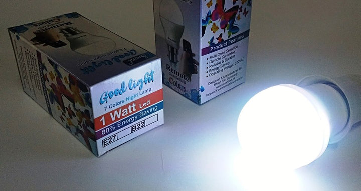 7 Colors Night Lamp with Remote Control Feature My Store