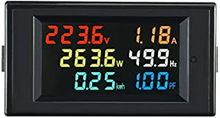 6 IN 1 80-300V AC Digital Voltmeter Ammeter Power KWH Meter Watt Meter 100A 4 Colors LCD Display My Store