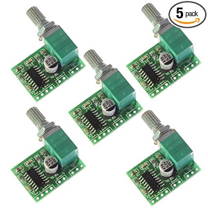 PACK OF -5- PAM8403 MINI 5V DIGITAL AMPLIFIER BOARD WITH SWITCH POTENTIOMETER