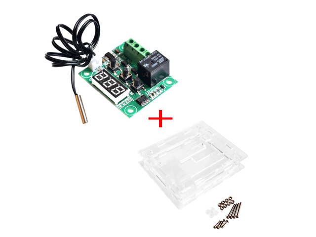 W1209 - Dc 12v Digital Thermostat Temprature Controller Module With Acrylic Cover - SmartEshop.Pk