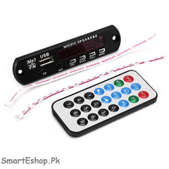 Bluetooth MP3 Player Amplifier Panel LED 5V Audio Module Support Bluetooth FM Radio USB TF AUX Remote - SmartEshop.Pk