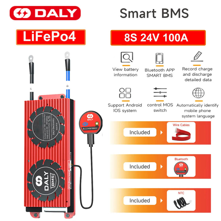 Daly Bms 8s 24v 100a Lifepo4 Battery Protection Module Pcb Protection Board With Balance My Store