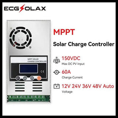 ECGSOLAX 60A MPPT Solar Charge Controller 12V 24V 36V 48V Auto Solar Panel Regulator - SmartEshop.Pk