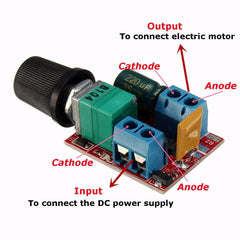 Electrical Motor Speed Controller Module 3-35V 12V 24V PWM DC Motor Speed Control Regulator Adjustable Switch LED Fan Dimmer - SmartEshop.Pk