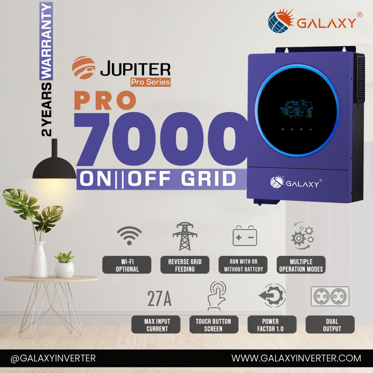 Galaxy Jupiter Pro Series Solar Inverter Pv7000 6000W SmartEshop.Pk