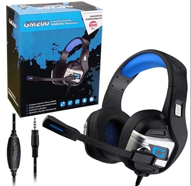 New arrival GM200 Gaming Headset with 7.1 Surround Sound Stereo, Noise Canceling Over Ear Headphones with Mic, LED Light, Soft Memory Earmuffs for Nintendo Switch, Xbox One, PS4, PC, Mac, & Laptop - SmartEshop.Pk