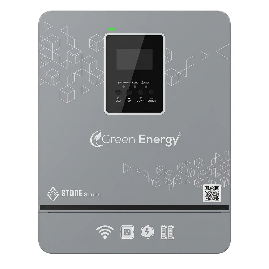 Green Energy Stone Series PV5200 3.6KW 24V Off-Grid Solar Inverter | Pure Sine Wave UPS with 5200W MPPT