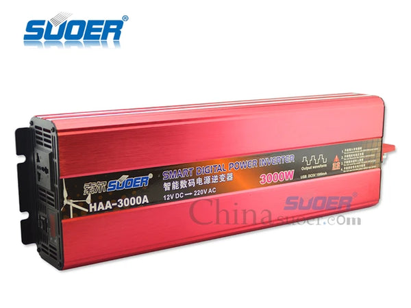 Suoer 3000W DC to AC Solar Power Inverter 12V Power Inverter (HAA-3000A) My Store