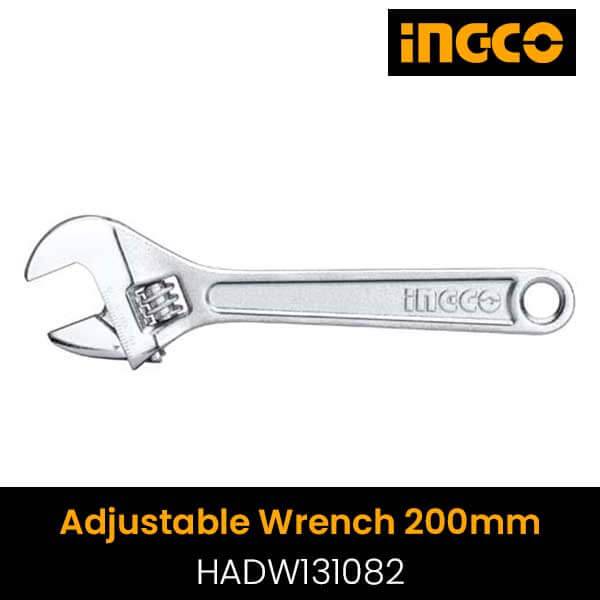 Ingco Adjustable wrench 8'' HADW131082 My Store