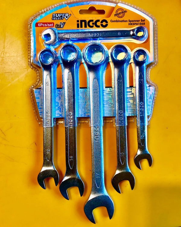 Ingco 6 Pcs Combination Spanner Set HKSPA1068 My Store