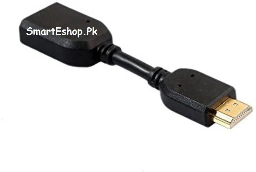 Hdmi Male To Female Adapter Hdmi Male To Female Extension Cable (Black) For Lcd Led Tv, Pc And Laptop 0.1 m HDMI Cable - SmartEshop.Pk