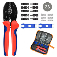 YTH-2546B-23 Suit Solar Crimping Pliers Tools Kit For MC4 Cable Electeical Connectors Solar Panel PV Cable 5 Male Female Connectors Termianls Sets SmartEshop.Pk