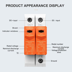 Tomzn SPD DC 600V / 1000V House Surge Protector