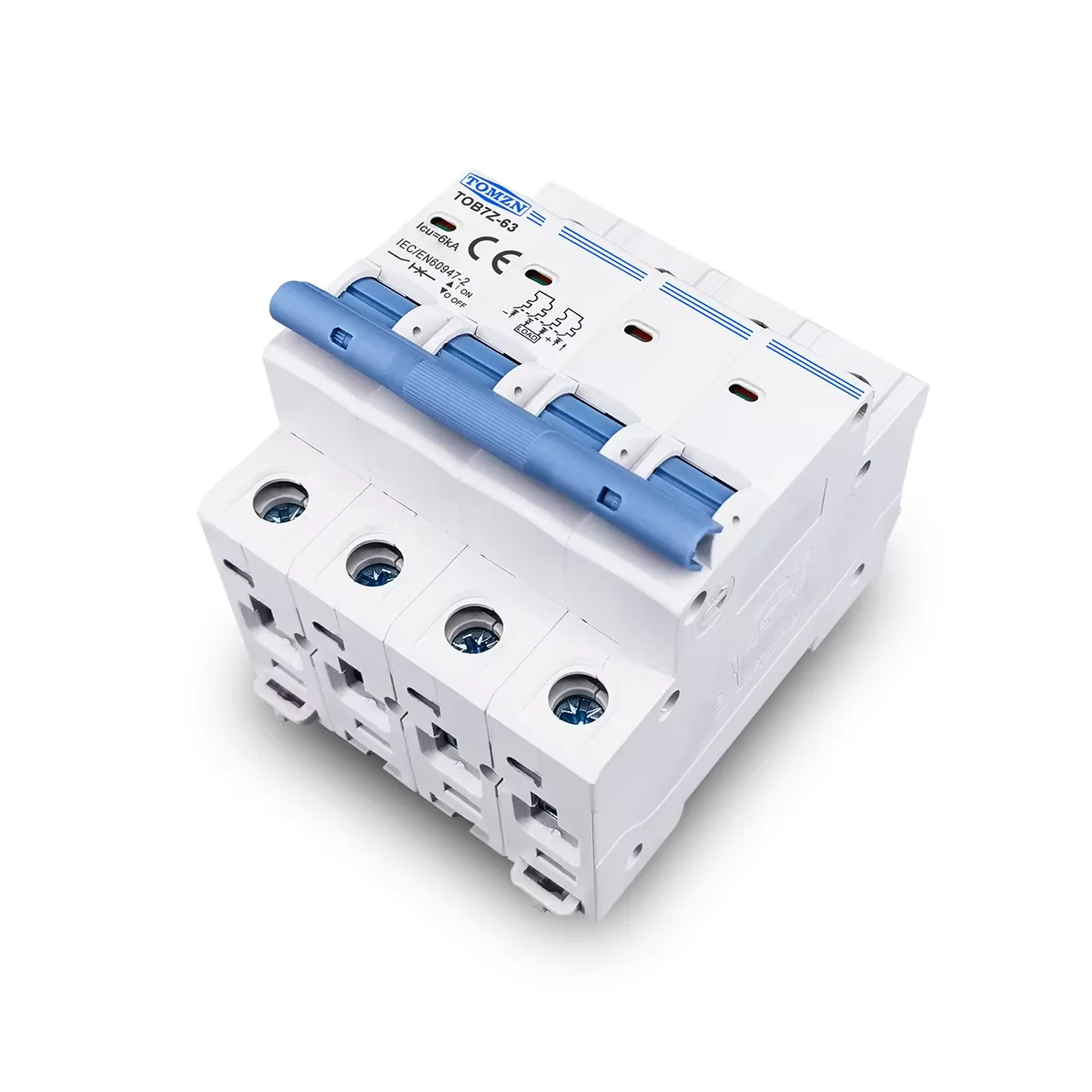TOMZN TOB7Z-63 4P DC 1200V Mini Circuit Breaker (MCB) | Solar PV Protection | DIN Rail DC Breaker