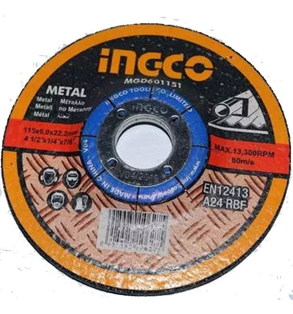 Ingco MGD601151 Abrasive metal grinding disc For 5 Inch Grinder My Store