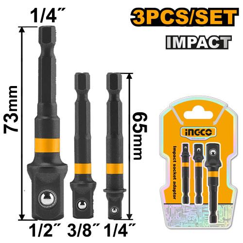 INGCO AMN365A01 3-Piece Impact Socket Adaptor Set | Multi-Size