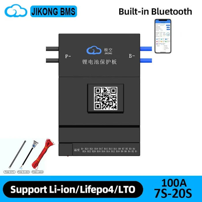 JKBMS JK-BD6A20S10P Smart BMS 100A | 8S-20S Active Balance BMS