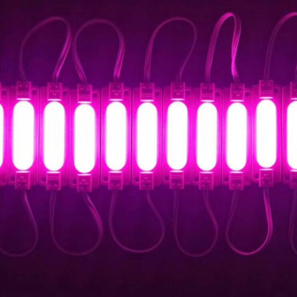 10 Pcs LED Module Light 2W IP65 Waterproof DC12V LED COB Module Commercial Lighting Advertising Lamp LED Background Light Pink My Store