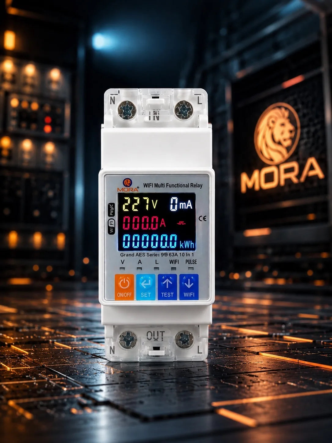 MORA Bulgaria 10-in-1 Smart WiFi Voltage Protector 80A | Programmable Up to 63A with Tuya Smart App