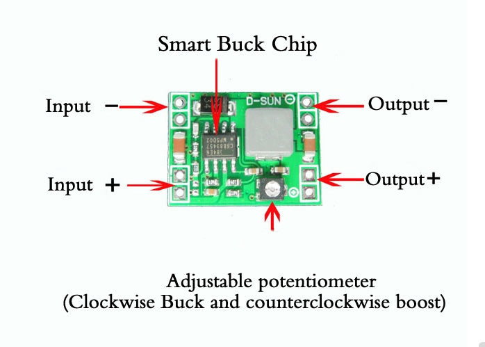 Mini MP1584EN DC-DC BUCK Adjustable Step Down Module 4.5V-28V Input 0.8V-20V Output My Store