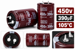 450V 390µF 105°C Electrolytic Capacitor | Nichicon & Nippon Chemi-Con | Pullout Used Server PSU