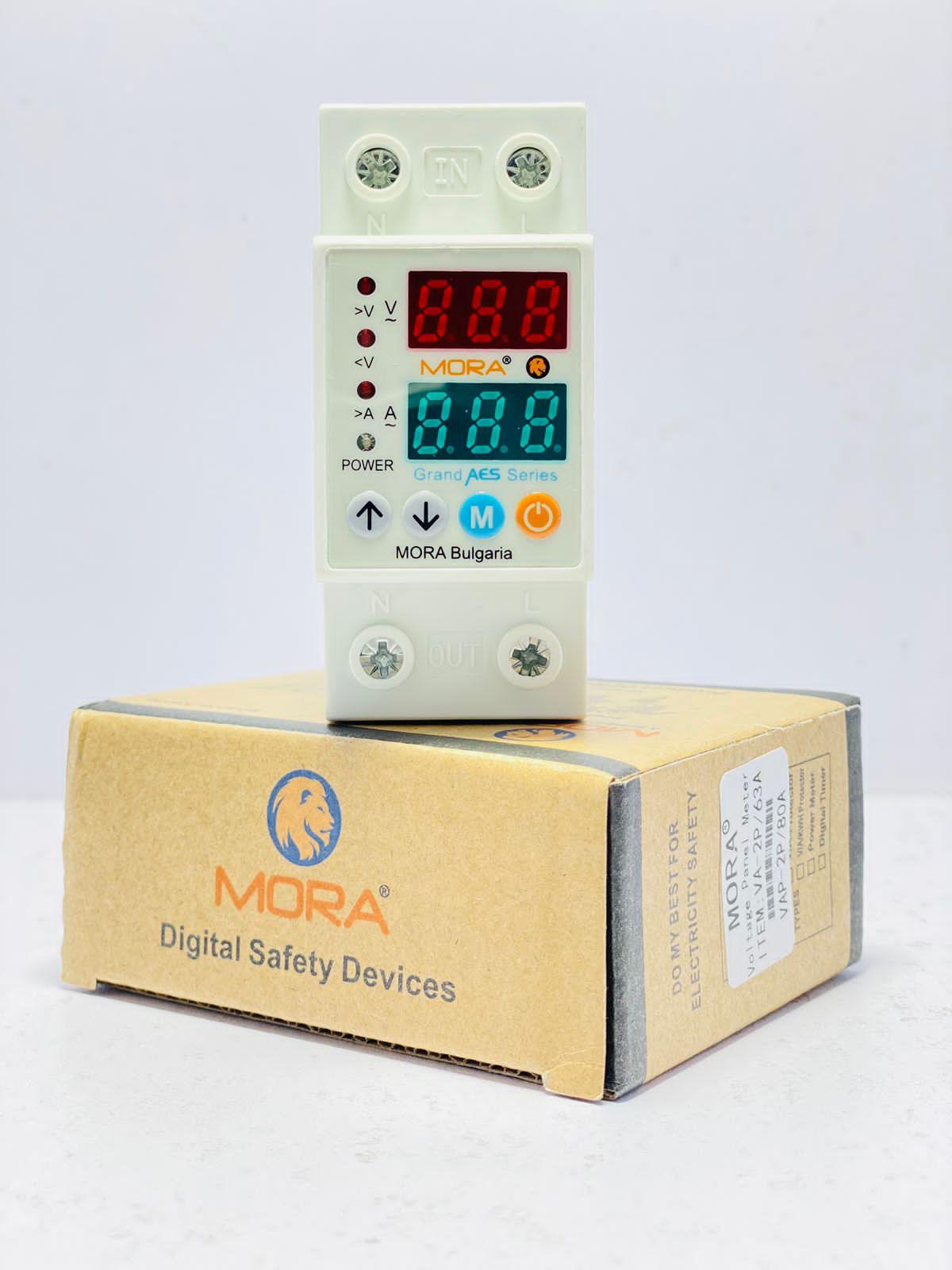 MORA 80A ADJUSTABLE VOLTAGE OVER AND UNDER PROTECTOR RELAY BREAKER WITH OVER CURRENT PROTECTION - SmartEshop.Pk