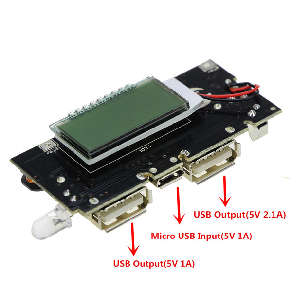 POWER BANK DUAL USB 5V 1A 2.1A 18650 BATTERY CHARGER PCB ACCESSORIES