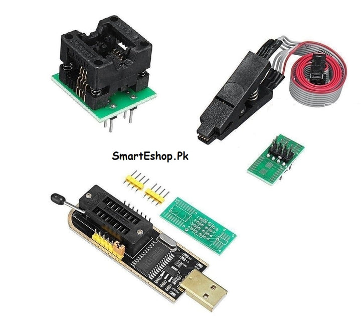 SOIC8 150MEL SOCKET + SOIC8 CLIP ADAPTER + CH341A USB PROGRAMMER COMPLETE SET My Store