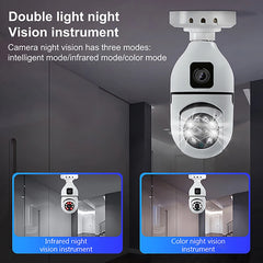 SQ002-W-L Light Bulb Dual Lens WiFi Smart Camera SmartEshop.Pk