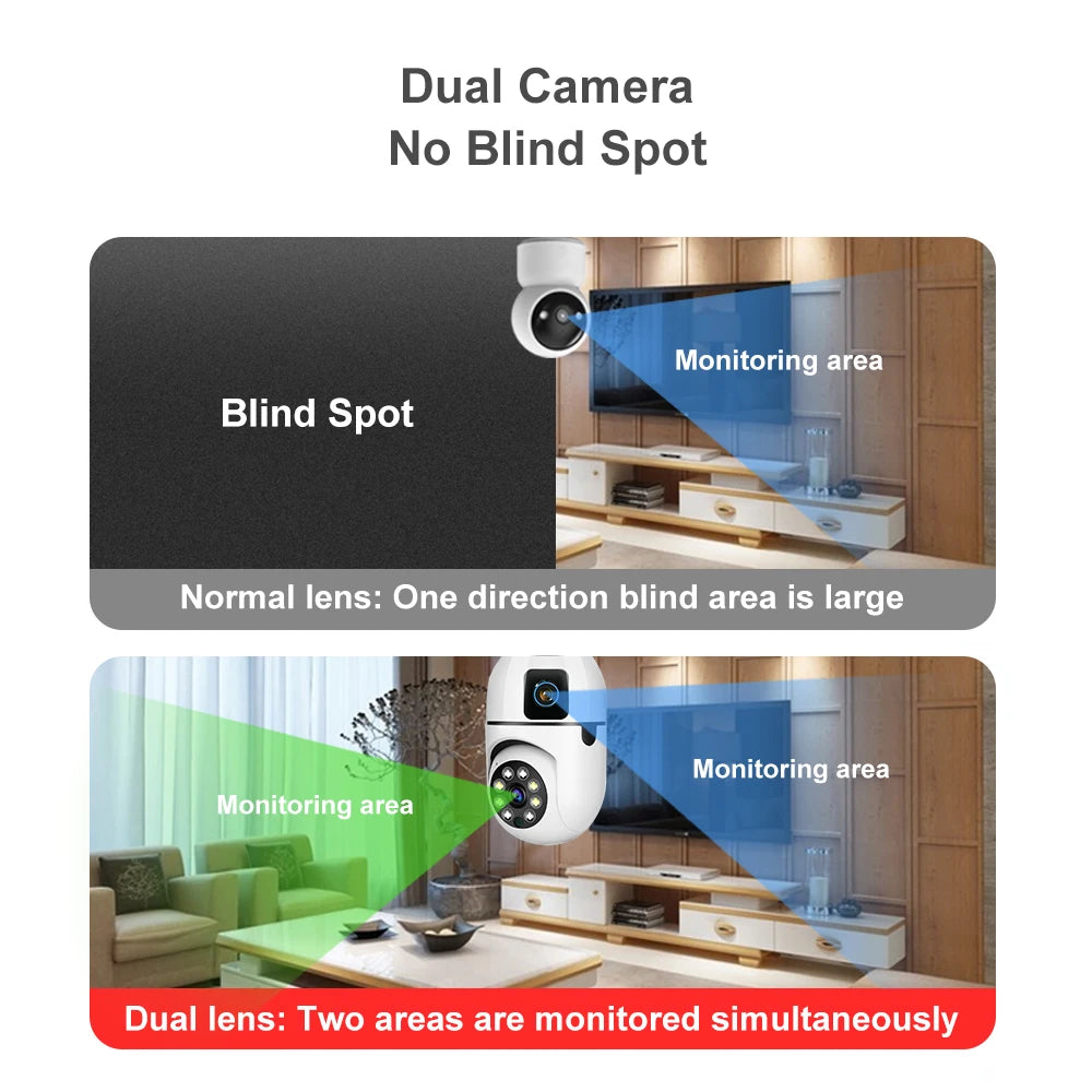 SQ002-W-L Light Bulb Dual Lens WiFi Smart Camera SmartEshop.Pk