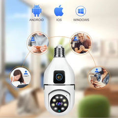 SQ002-W-L Light Bulb Dual Lens WiFi Smart Camera SmartEshop.Pk