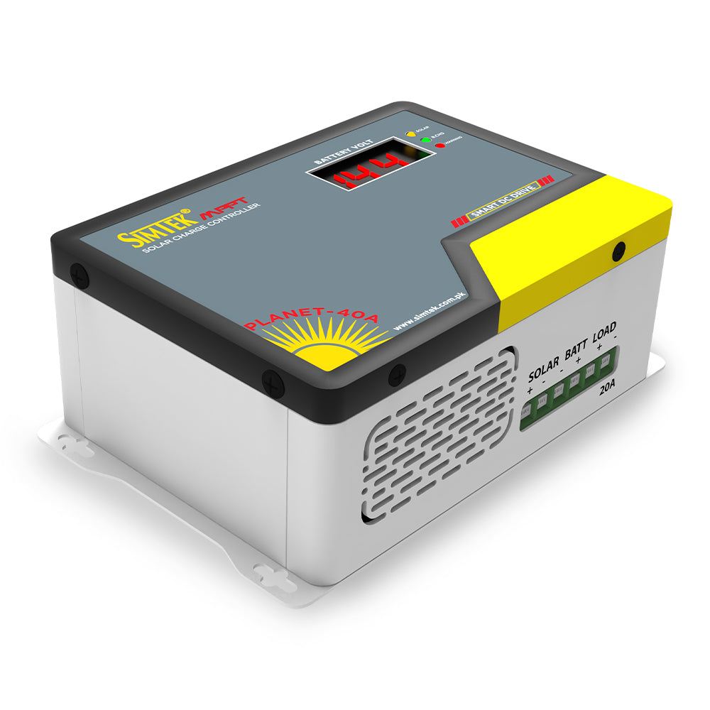 Simtek Planet40 – 40A MPPT Solar Charge Controller – 70 VOC, 40A | 12V | Low Battery Load Cutoff | Works with & without Battery – 3 Months Warranty SmartEshop.Pk