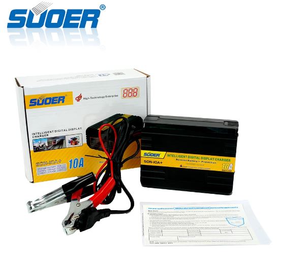 Original Suoer 10A Charger SON-10A+ 220VAC to 6V 12V DC Fast Battery Charging for Lead Acid/ AGM/ Gel Battery in Pakistan My Store