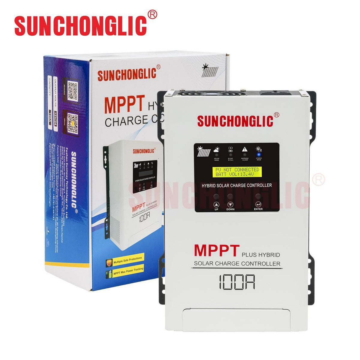 Sunchonglic Hybrid MPPT Solar Charge Controller 100A With UPS Function - SmartEshop.Pk