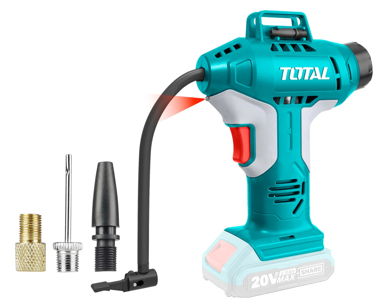 TOTAL TACLI2001 Lithium-Ion Auto Air Compressor 20V – Portable 150PSI Cordless Tire Inflator ( Battery Not Included) SmartEshop.Pk