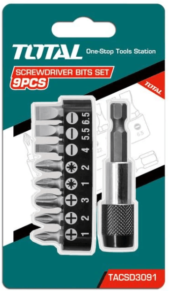 Total TACSD3091 9PCS Screwdriver Bits Set - SmartEshop.Pk