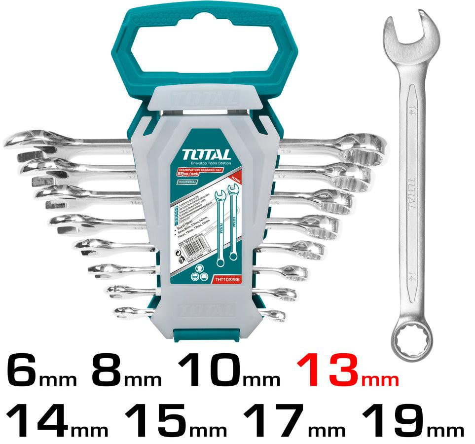 TOTAL Combination Spanner Set – 8Pcs – THT102286-1 - SmartEshop.Pk