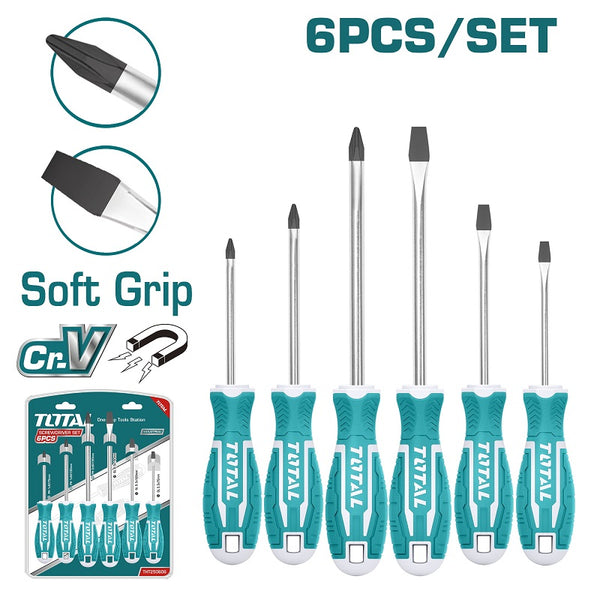 TOTAL 6 pcs Screwdriver Set THT250606