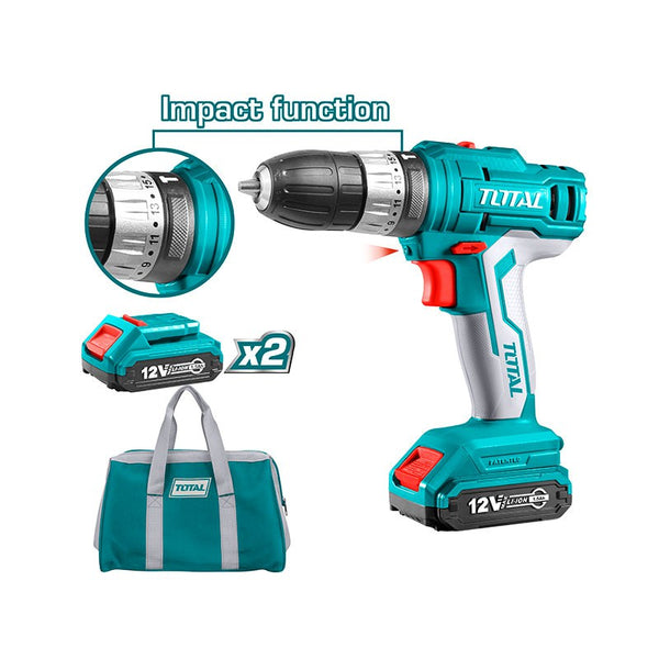 Total 12V Li-ion Impact Drill - TIDLI1222