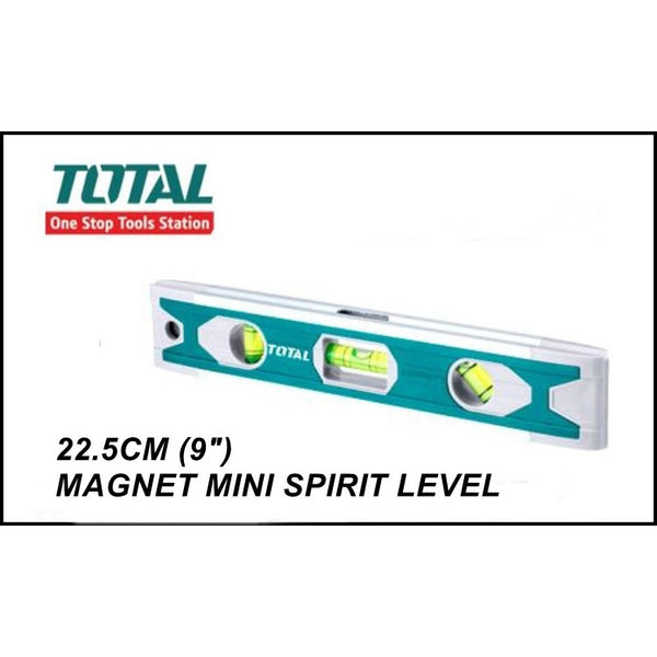 Total 22.5cm Mini Spirit Level Measuring Instrument with Magnetic Base - TMT2235