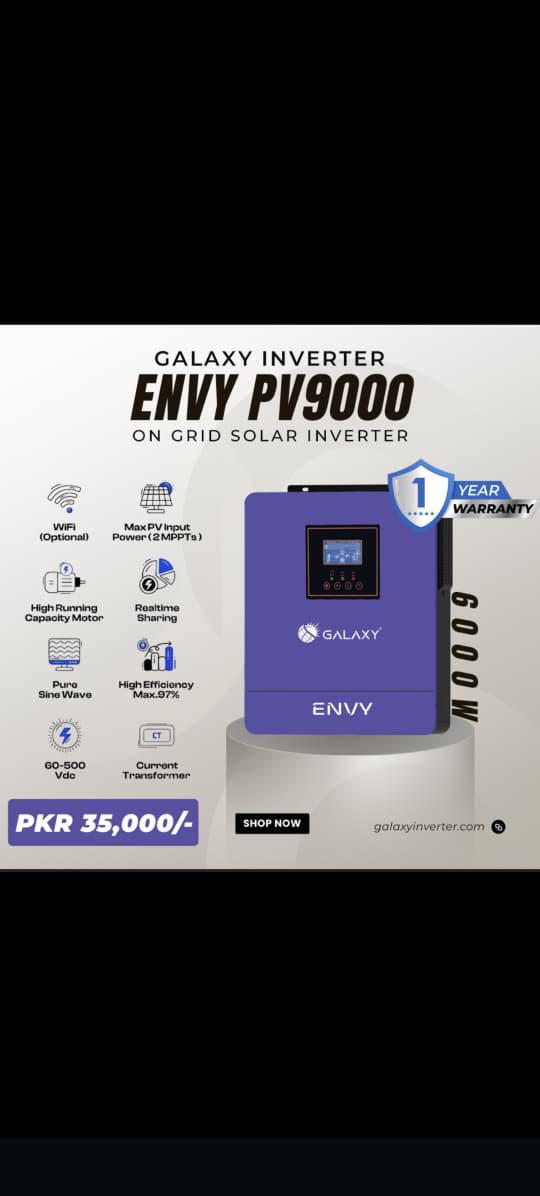 Galaxy Inverter ENVY PV 9000 Withuot Battery SmartEshop.Pk