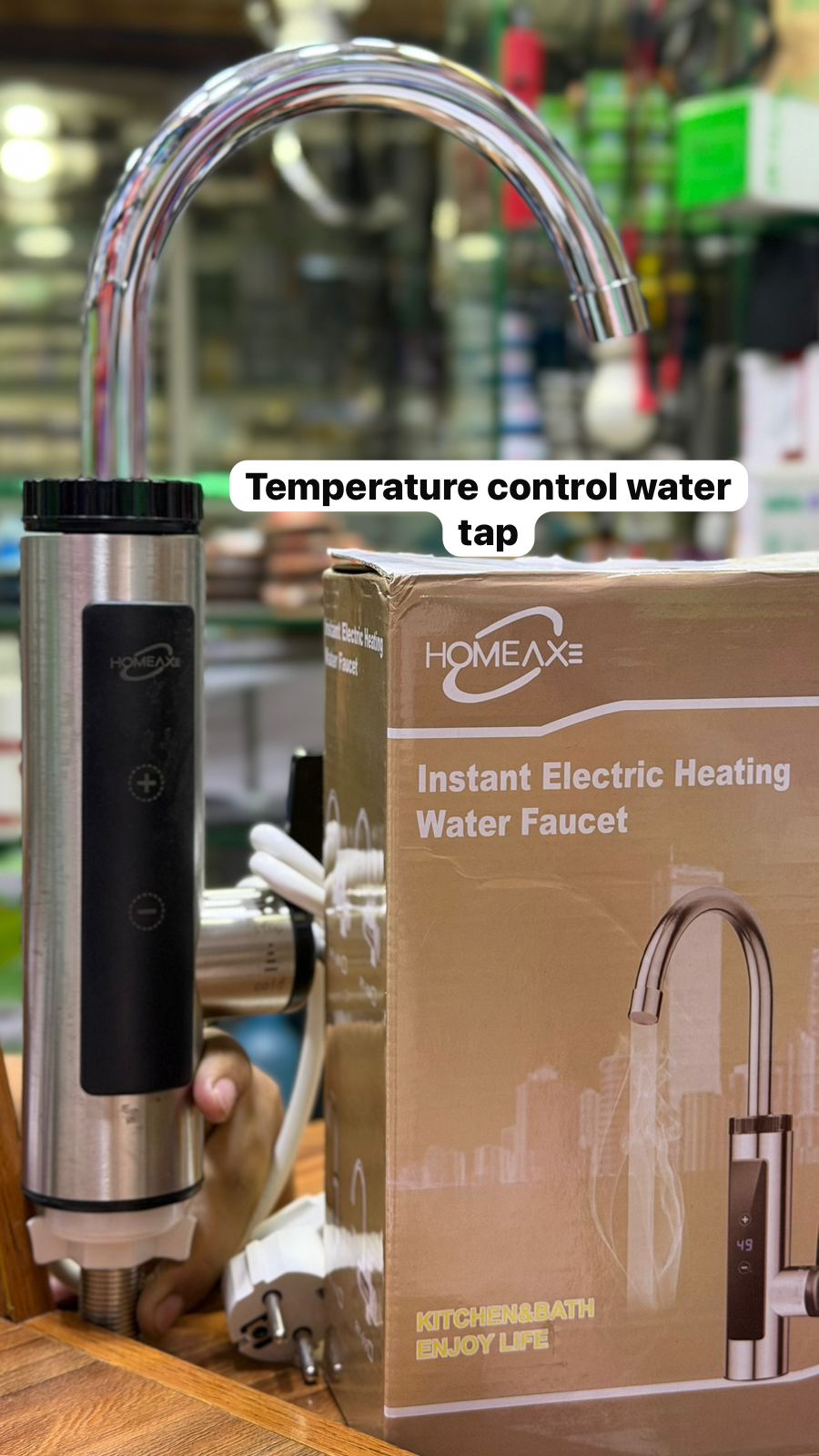 Homeaxe RY-010 Instant Electric Water Heating Tap with Digital Temperature Control SmartEshop.Pk