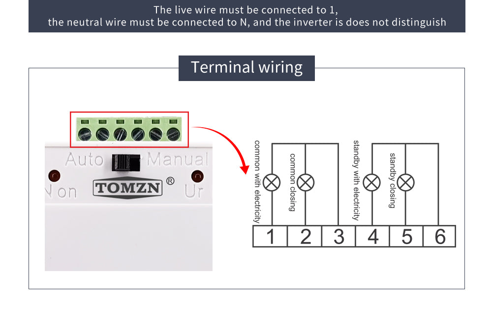 Tomzn TOQ3 2P-63A & 125A AC Single Phase Din Rail 220V Dual Power Automatic Transfer Switch ATS