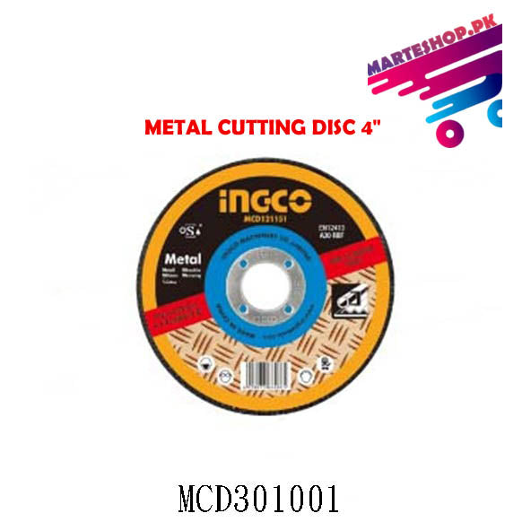 INGCO MCD301001 ABRASIVE METAL CUTTING DISC 4"