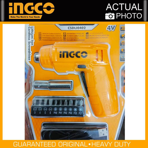 INGCO Fast Charging Lithium-Ion Cordless Screwdriver CSDLI0402 4V