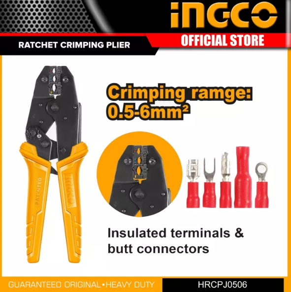 Ingco Ratchet Crimping Plier HRCPJ0506 My Store